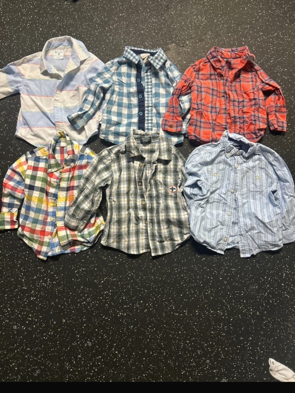 Kids Button-Up Plaid Shirt - Blue/Red/Green Mix 18-24m